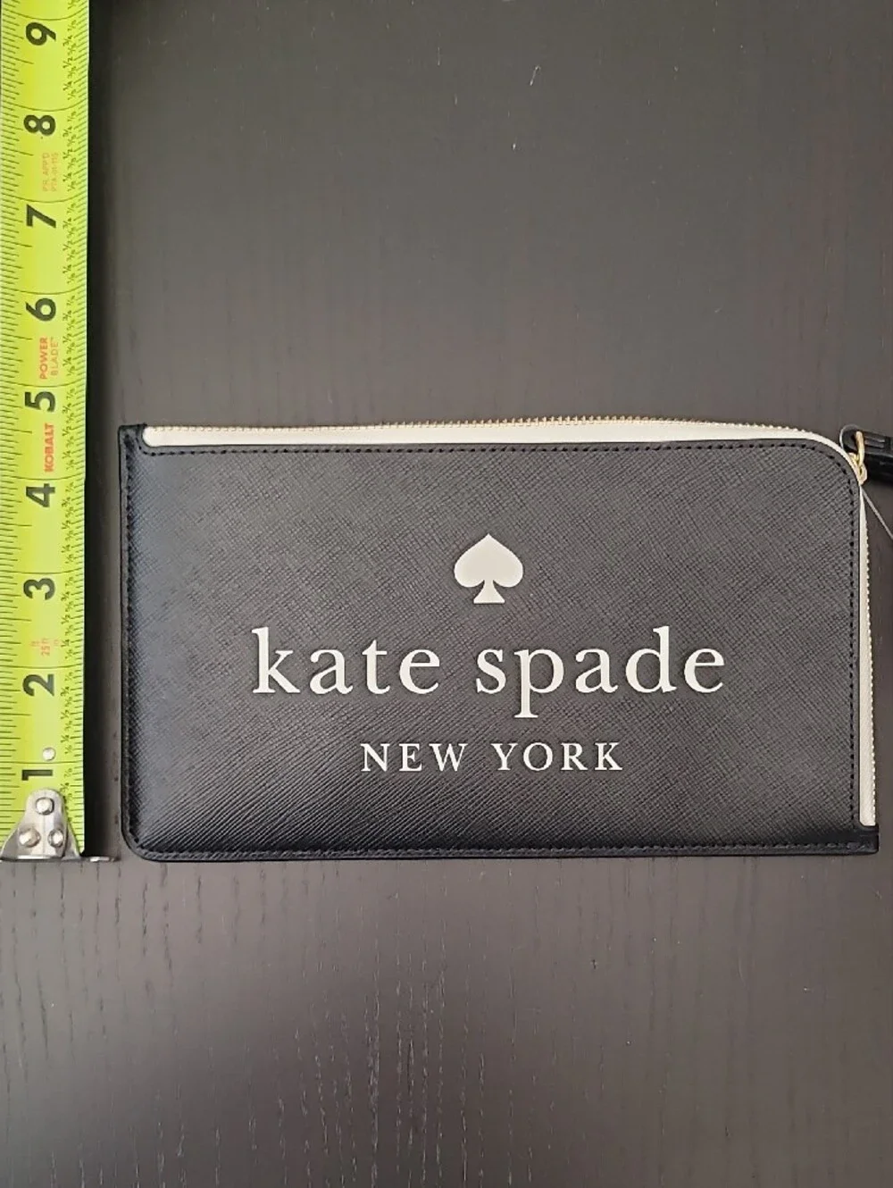 kate spade Black Zip-Around Wristlet Wallet with Logo